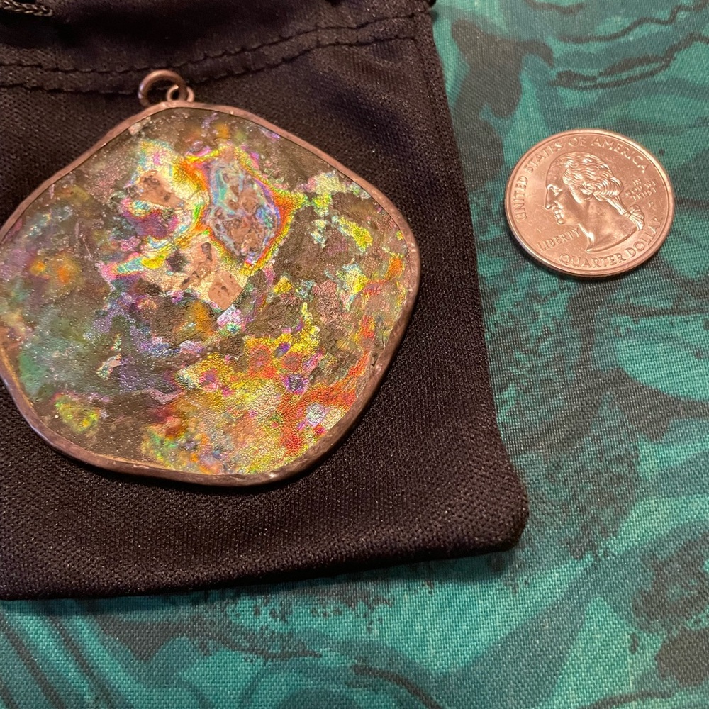 Genuine Roman art glass statement pendant.